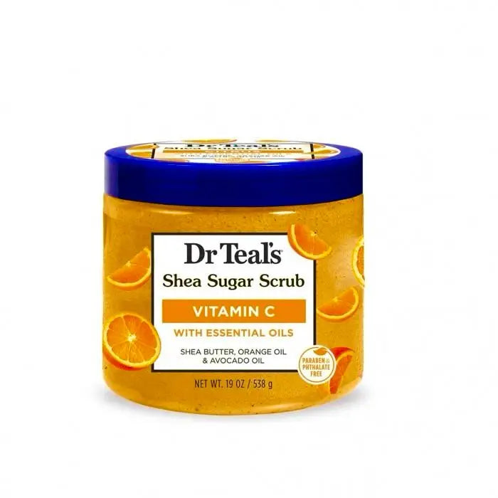 Dr Teal's Shea Sugar Body Scrub, Citrus with Essential Oils & Vitamin C